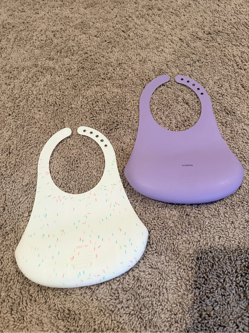 Silicone Baby Bib - White 